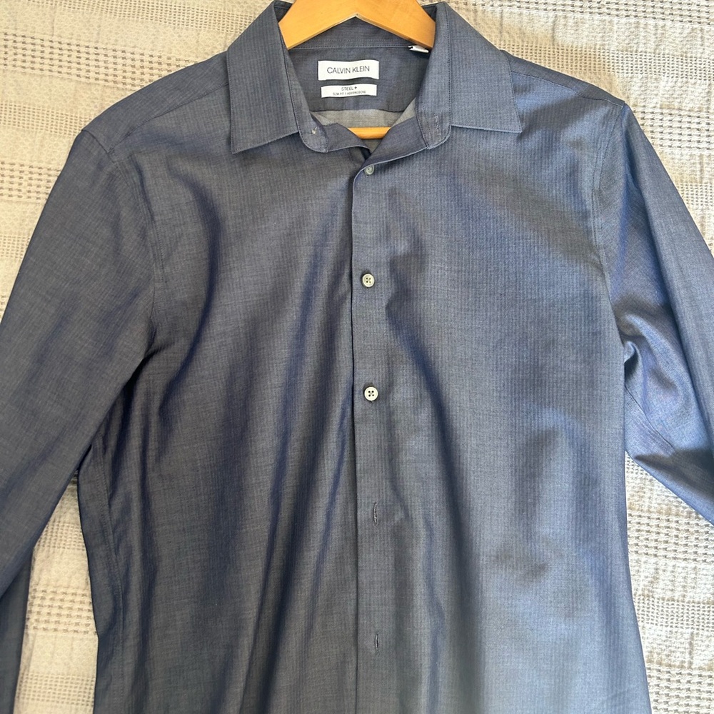 Calvin Klein Men's Charcoal Dress Shirt
